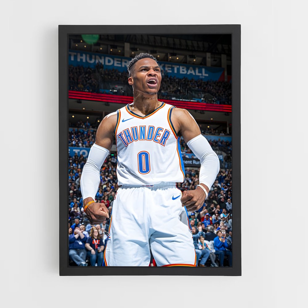 Poster Thunderous Russell – affiche Basketball (vue 2)